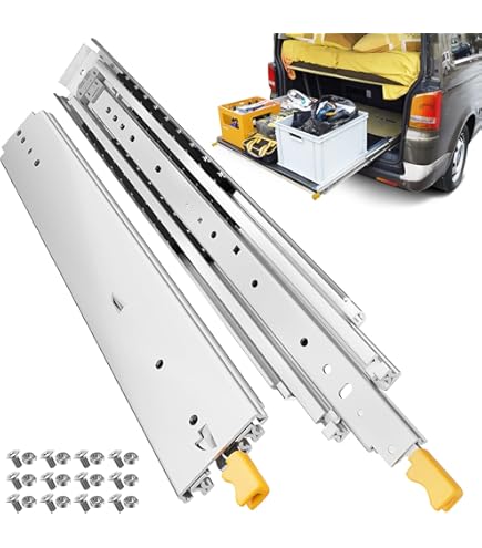 Amazon.co.jp: 工業用 引き出しスライド ロック付 超重量用スライド